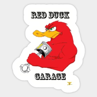 RED DUCK GARAGE LOGO Sticker